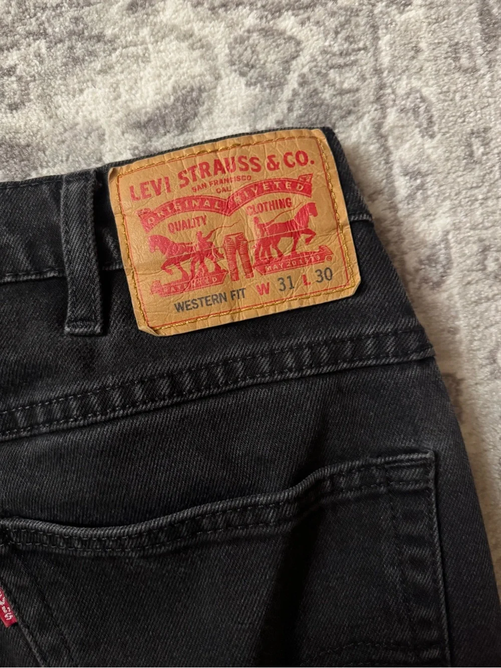 Levi's Men's Black Western Fit Jeans